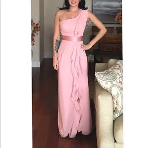Vera Wang pink gown w/ slit size 4